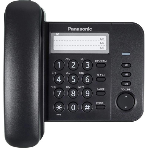 Телефон проводной Panasonic KX-TS2352RUB черный