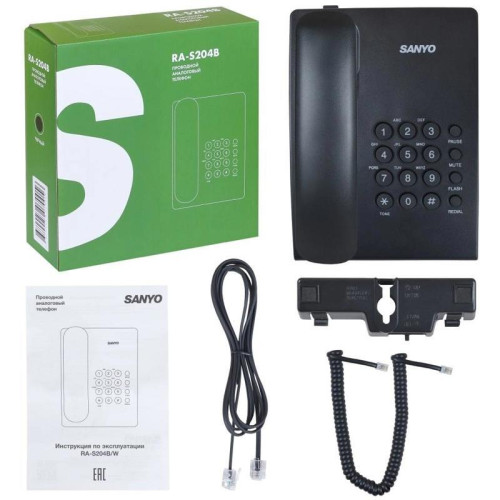 Телефон проводной Sanyo RA-S204B черный