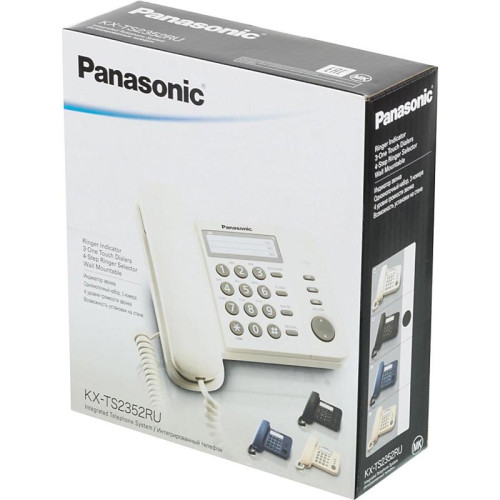 Телефон проводной Panasonic KX-TS2352RUB черный