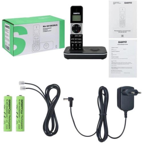 Р/Телефон Dect Sanyo RA-SD1002RUS черный АОН Р/Телефон Dect Sanyo RA-SD1002RUS черный АОН