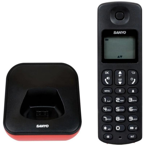 Р/Телефон Dect Sanyo RA-SD53RUR красный/черный АОН
