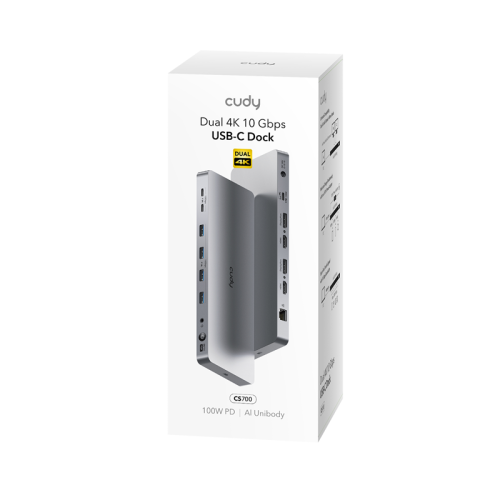 Станция докирования/ 13-IN-1 10Gbps USB-C Dual 4K Docking Station   150W PSU