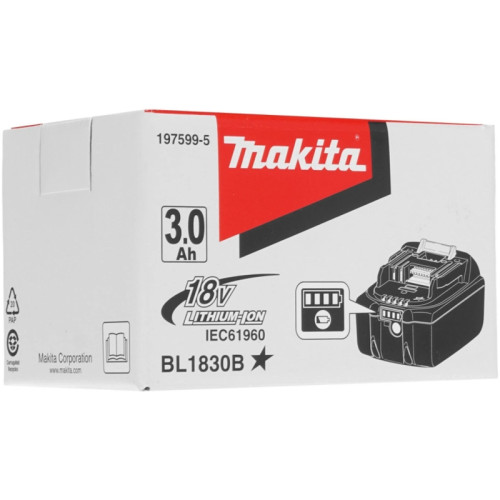 Батарея аккумуляторная Makita BL1830 18В 3Ач Li-Ion (197599-5) Батарея аккумуляторная Makita BL1830 18В 3Ач Li-Ion (197599-5)