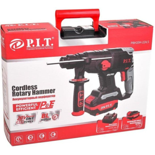 Перфоратор P.I.T. PBH20H-22A/1 патрон:SDS-plus уд.:1.5Дж аккум. (кейс в комплекте)