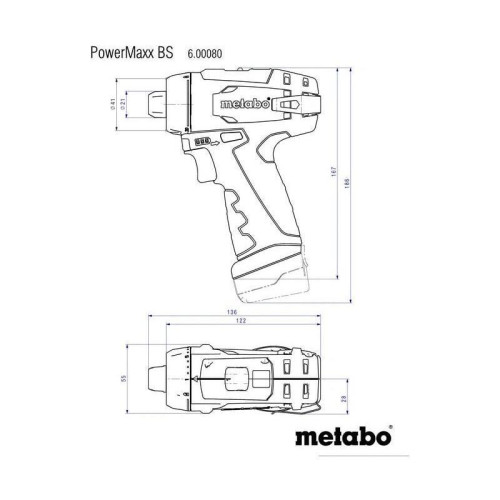 Дрель-шуруповерт Metabo Metabo PowerMaxx BS аккум. патрон:быстрозажимной (кейс в комплекте) (600984500) Дрель-шуруповерт Metabo Metabo PowerMaxx BS аккум. патрон:быстрозажимной (кейс в комплекте) (600984500)