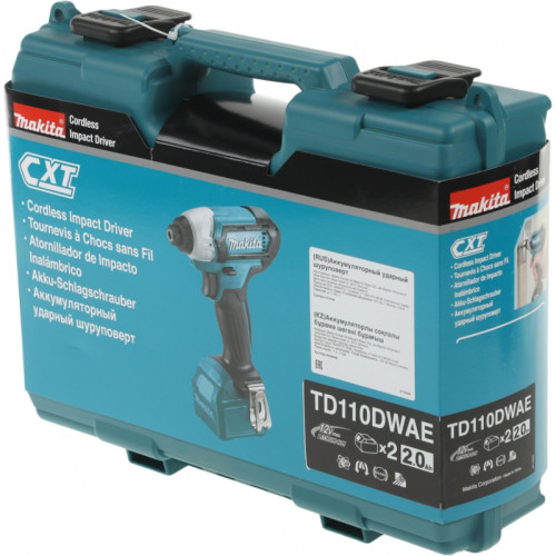 Шуруповерт Makita TD110DWAE аккум. патрон:держатель бит 1/4