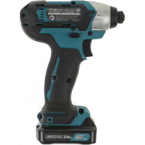 Шуруповерт Makita TD110DWAE аккум. патрон:держатель бит 1/4