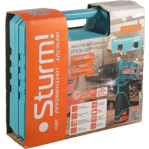Шуруповерт Sturm! CD1240BLC аккум. патрон:быстрозажимной (кейс в комплекте) Шуруповерт Sturm! CD1240BLC аккум. патрон:быстрозажимной (кейс в комплекте)
