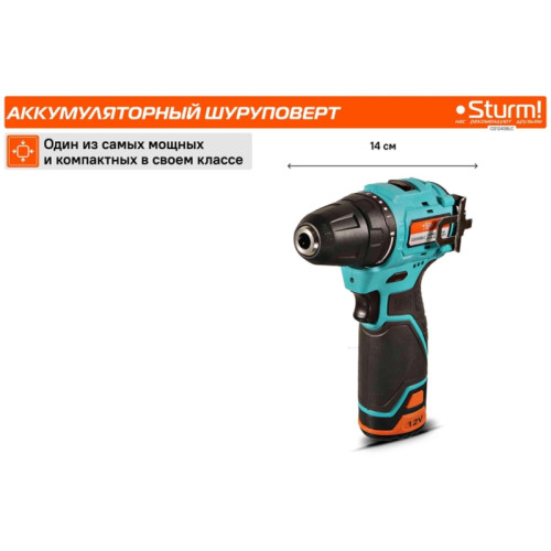 Шуруповерт Sturm! CD1240BLC аккум. патрон:быстрозажимной (кейс в комплекте) Шуруповерт Sturm! CD1240BLC аккум. патрон:быстрозажимной (кейс в комплекте)