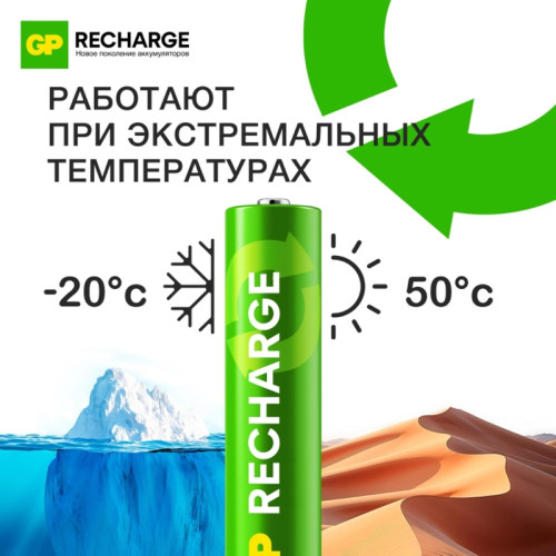 Аккумулятор GP Smart Energy 40AAAHCV-2CRSBC2 AAA NiMH 400mAh (2шт)