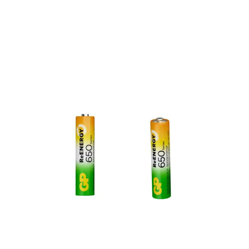 Перезаряжаемые аккумуляторы GP ReEnergy 65AAAHC AAA, емкость 650 мАч - 2 шт. в клемшеле