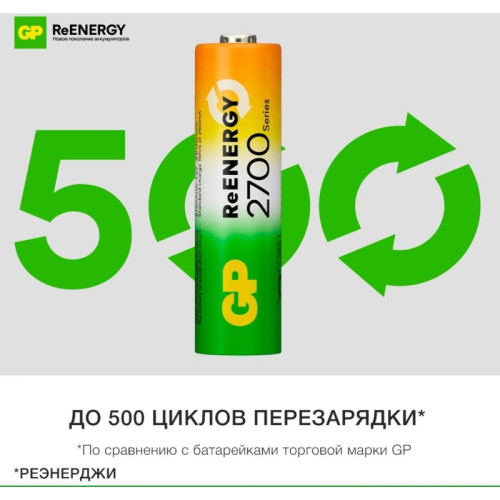 Аккумулятор GP 270AAHCRGY-CRB10 AA NiMH 2700mAh (10шт) спайка