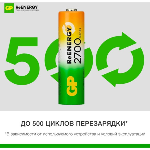 Аккумулятор GP 270AAHC4/2RGY-2CRCB6 AA NiMH 2700mAh (6шт) блистер
