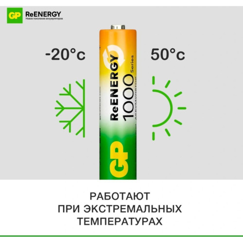 Аккумулятор GP 100AAAHCRGY-2CRCB2 AAA NiMH 930mAh (2шт)