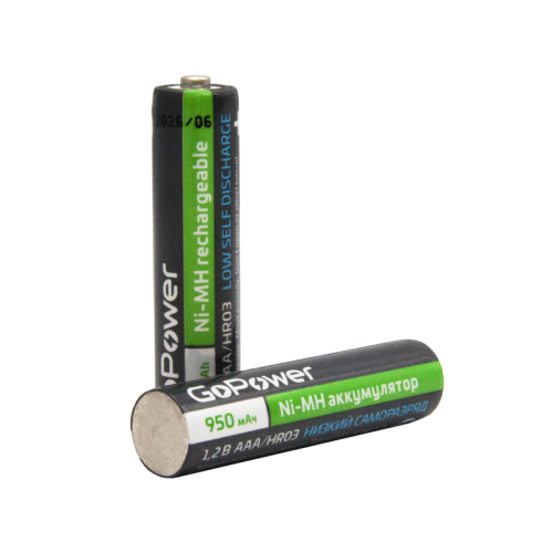 Аккумулятор предзаряженный RTU GoPower HR03 AAA BL2 NI-MH 950mAh (2/20/320) блистер (2 шт.) Аккумулятор предзаряженный RTU GoPower HR03 AAA BL2 NI-MH 950mAh (2/20/320) блистер (2 шт.)