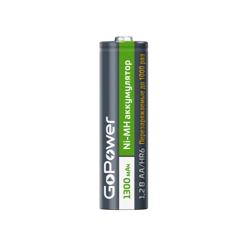 Аккумулятор бытовой GoPower HR6 AA BL2 NI-MH 1300mAh (2/20/240) блистер (2 шт.)