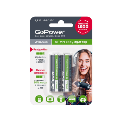 Аккумулятор предзаряженный RTU GoPower HR6 AA BL2 NI-MH 2400mAh (2/20/240) блистер (2 шт.)