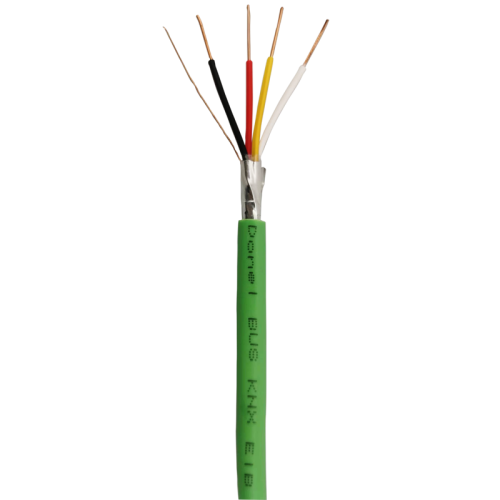Donel BUS KNX EIB кабель 2x2x0,8 EIB J-Y(ST)Y, зелёный. Цена за бухту 100 метров.