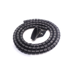 Donel Пластиковый органайзер для кабеля, диаметр 28мм, длина 2м, черный (без инструмента)