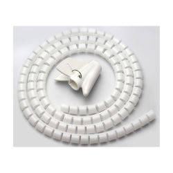 Donel Пластиковый органайзер для кабеля, диаметр 28мм, длина 2м, белый (без инструмента)