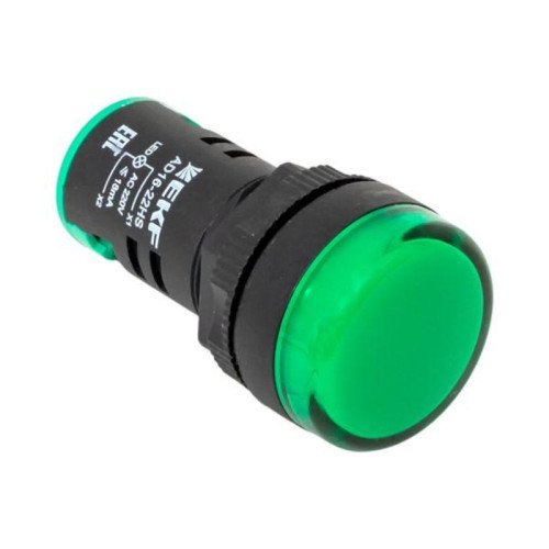 Лампа/ Лампа AD16-22HS LED матрица 22мм зеленый
