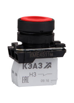 Кнопка КМЕ4511м-красный-1но+1нз-цилиндр-IP54