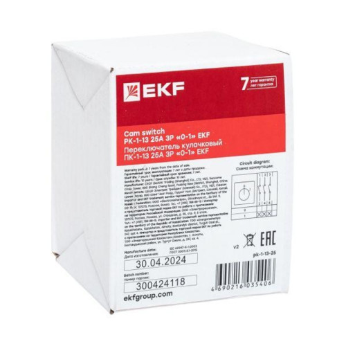 Переключатель кулачковый/ Переключатель кулачковый ПК-1-13 25А 3P 0-1