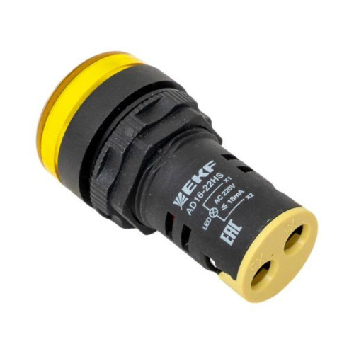 Лампа/ Лампа AD16-22HS LED матрица 22мм желтый