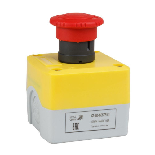 Пост кноп авар стоп/ Пост кноп авар стоп OptiSignal D22 C5-BK-1-ESTR-01 1НЗ возв пов XALK178
