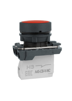 Кнопка OptiSignal D22 C5-P-401 красная пластик 1НЗ XB5AA42