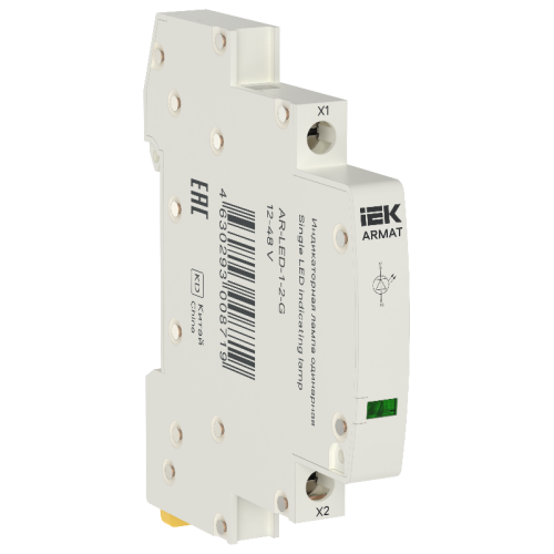 ARMAT Лампа инд. одинарная LED 12-48В AC/DC зел. IEK