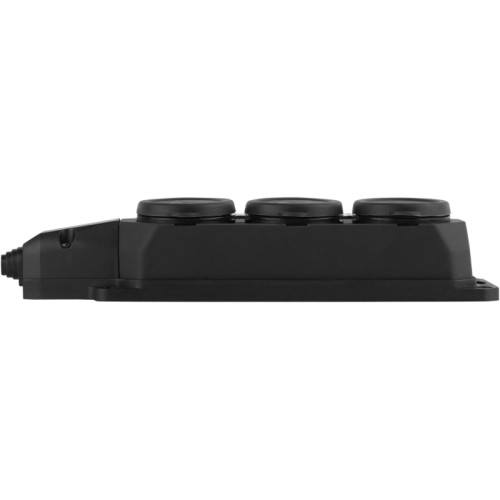 Колодка каучуковая/ Колодка каучуковая с/з 3 гнезда 16A IP44 черная K-3e-B-IP44