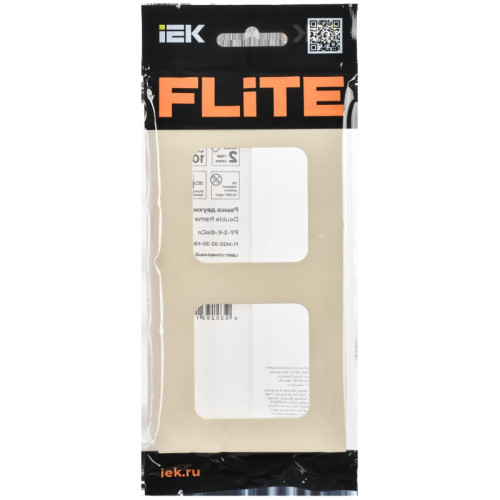 Рамка/ FLITE CLASSIC Рамка 2-местная РУ-2-К-ФлСл сливочный
