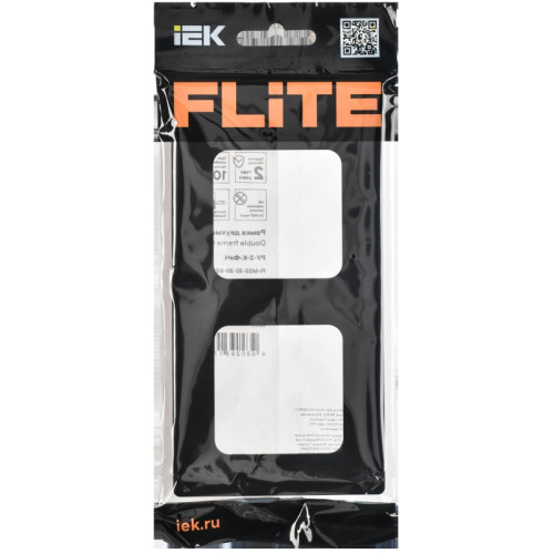 Рамка/ FLITE CLASSIC Рамка 2-местная РУ-2-К-ФлЧ черный