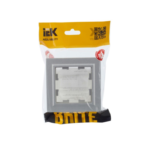 Рамка/ BRITE Рамка 1 пост IP44 РУ-1-БрА-44 алюминий Рамка/ BRITE Рамка 1 пост IP44 РУ-1-БрА-44 алюминий