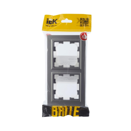 Рамка/ BRITE Рамка 2 поста IP44 РУ-2-БрС-44 сталь