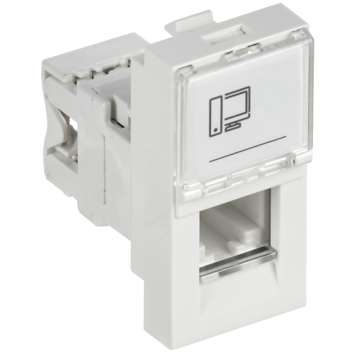 PRIMER РКИ-10-00-П-6 Розетка RJ45 кат.6 (1 мод.) бел. IEK