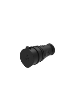 Розетка/ Розетка 2К+З кабельная каучуковая 16А/250В IP44 Черная MultiSet