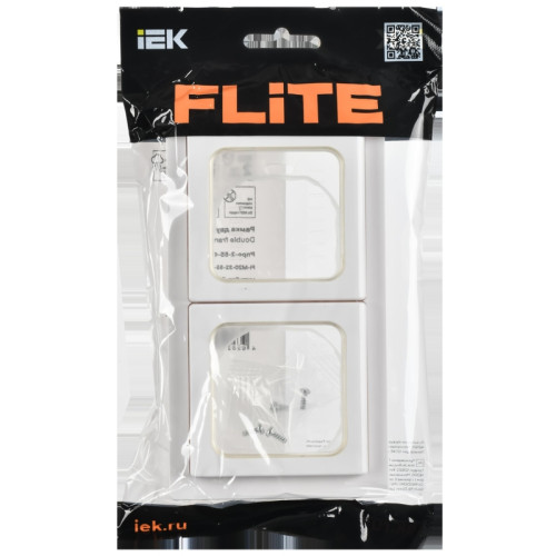 Рамка/ FLITE рамка 2-местная IP55 Рпро-2-55-ФлБ белый IEK