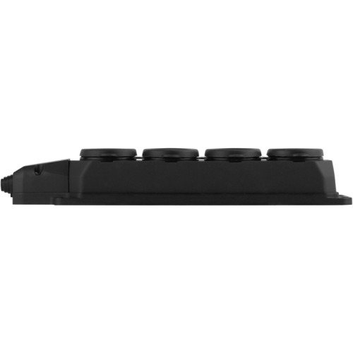 Колодка каучуковая/ Колодка каучуковая с/з 4 гнезда 16A IP44 черная K-4e-B-IP44
