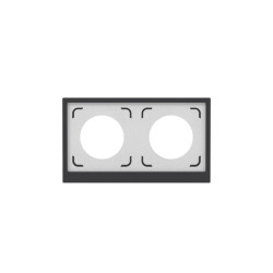 Рамка/ Рамка 2 поста IP44, KANT, черный уголь