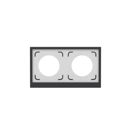 Рамка/ Рамка 2 поста IP44, KANT, черный уголь