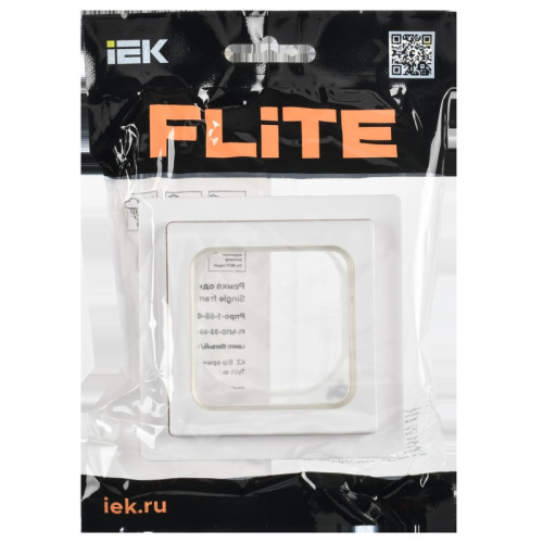 Рамка/ FLITE рамка 1-местная IP55 Рпро-1-55-ФлБ белый IEK