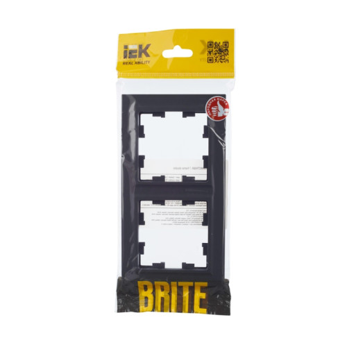 BRITE Рамка 2-мест. РУ-2-БрГ граф. IEK
