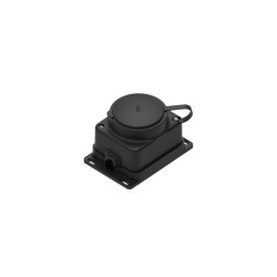 Розетка/ Розетка 2К+З открытой установки каучуковая 16А/250В IP44 Черная MultiSet