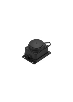 Розетка/ Розетка 2К+З открытой установки каучуковая 16А/250В IP44 Черная MultiSet