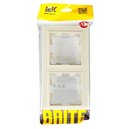 Рамка/ BRITE рамка 2 поста IP44 РУ-2-БрКр-44 бежевый
