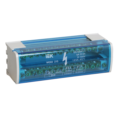 Шины на DIN-рейку (кросс-модуль) ШНК 2х15 L+PEN IEK