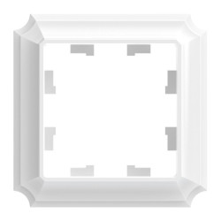 Рамка/ ATLASDESIGN ANTIQUE 1-постовая рамка, белый