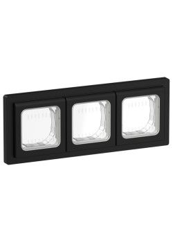 Рамка/ FLITE рамка 3-местная IP55 Рпро-3-55-ФлЧ черный IEK